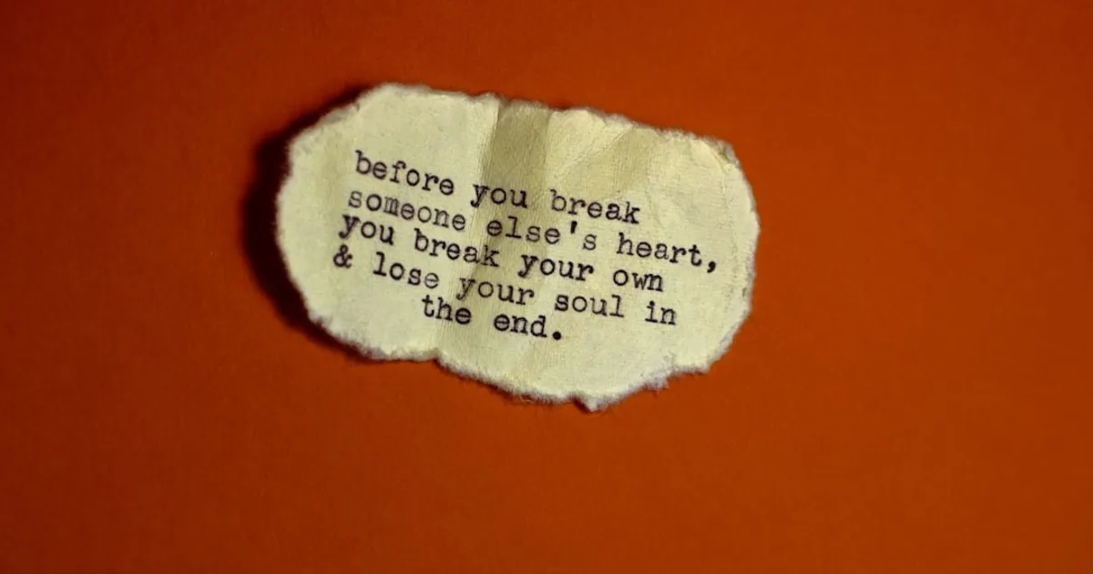 a piece of paper with a poem written on it