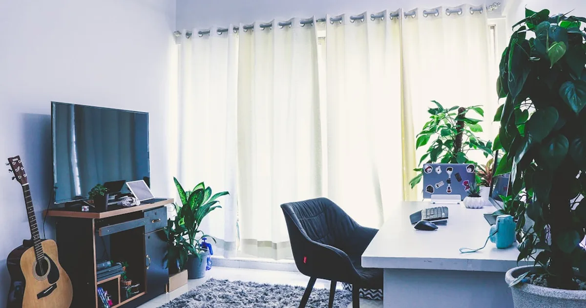 empty white wooden desk